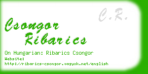 csongor ribarics business card